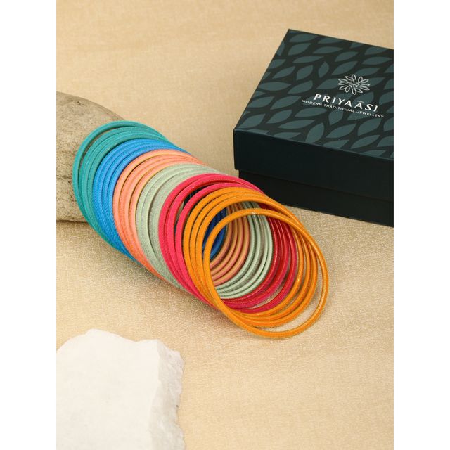 Priyaasi Set of 24 Multi-Color Bangles