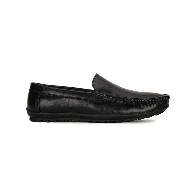 Bata Men's Slip On Formal Flate Shoes | Black - UK 10
