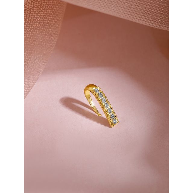 Rubans Gold-Plated Handcrafted Zircon Studded Nosepin
