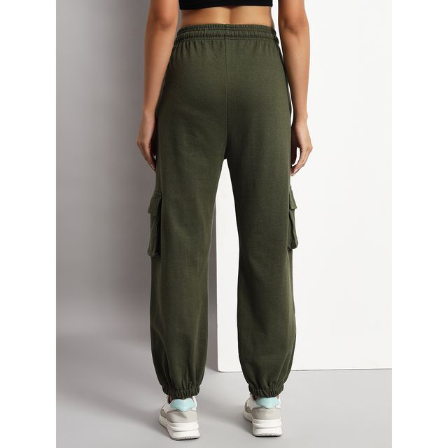Q-rious Women's SkyTrek Cargo Joggers | LYM-CARGO | Olive - 34
