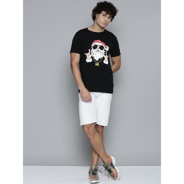 Smartees Men's Printed T-shirt | Black - XL