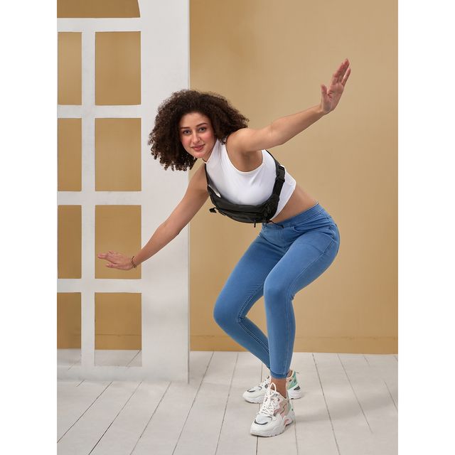 Lyra Women's Jeggings Flexi Denimz Pant | Ice Blue - XL