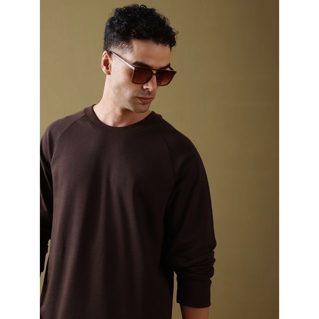Dillinger Men's T-shirt Raglan Sleeve Oversized Pure Cotton | Brown - L