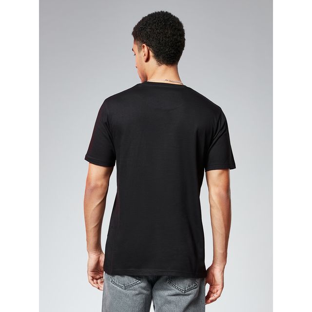 The Souled Store Men's Regular Superman - Iconic Emblem T-shirts | Black | XL