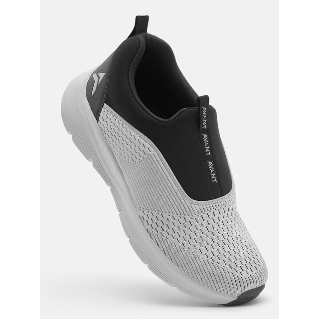 Avant Men's Sigma Slip on Walking Shoes | Light Grey-Black | UK 8