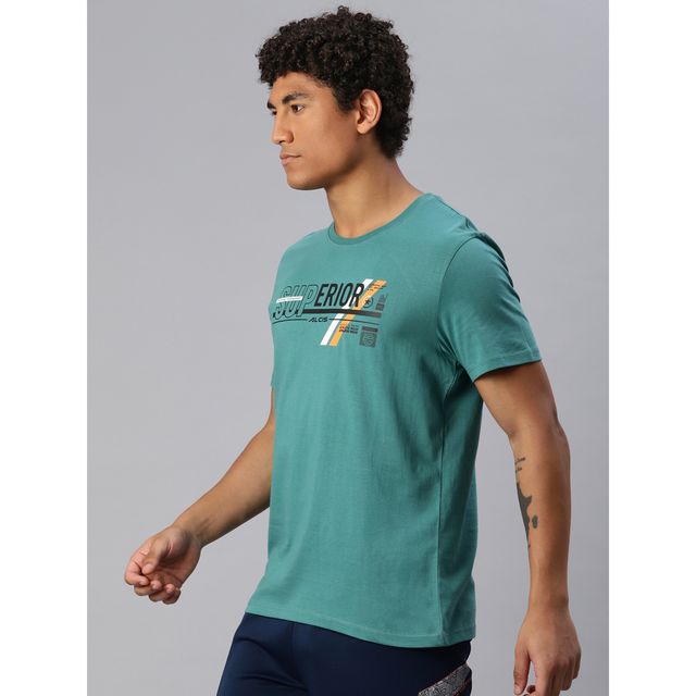 Alcis Men's Round Neck T-shirt | Green - L