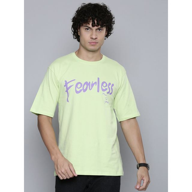 Smartees Men's Printed T-shirt | Neon Green - XL