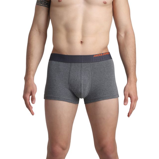 JACK & JONES Men's Grant Trunk | Pack of 2 | Dark Grey Melange - XL