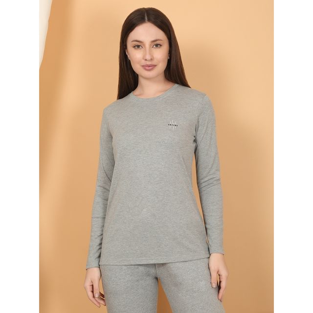 Sweet Dreams Women Solid T-shirt | Grey Mel - XL