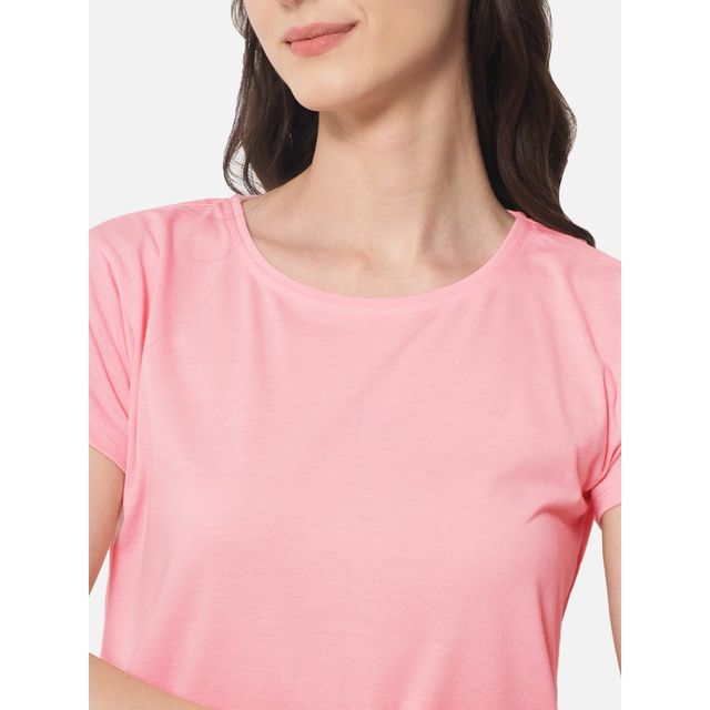 Fflirtygo Women's Cotton Sleep Tees Loungewear Gsn Pink | XL