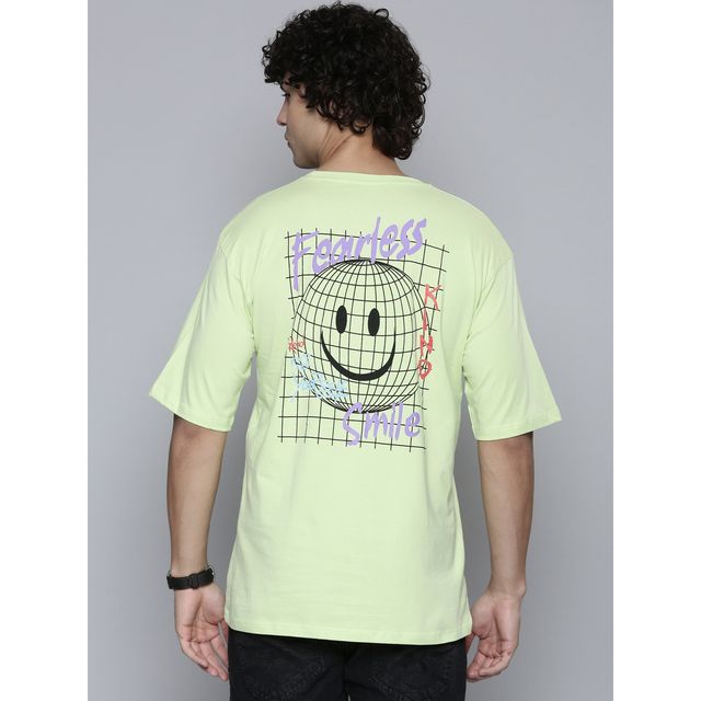 Smartees Men's Printed T-shirt | Neon Green - XL