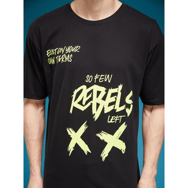 Smartees Men's Printed T-shirt | Black - XL