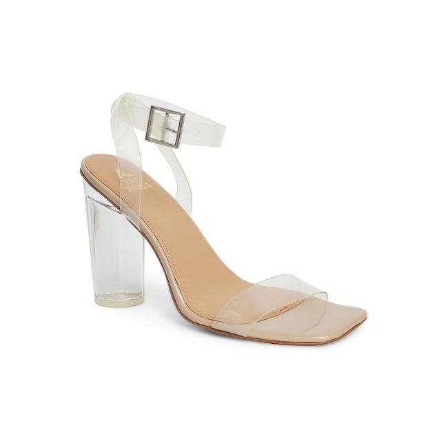 Tao Paris Jess Open Toe Block Heels With Ankle Loop Women's Nude | UK5