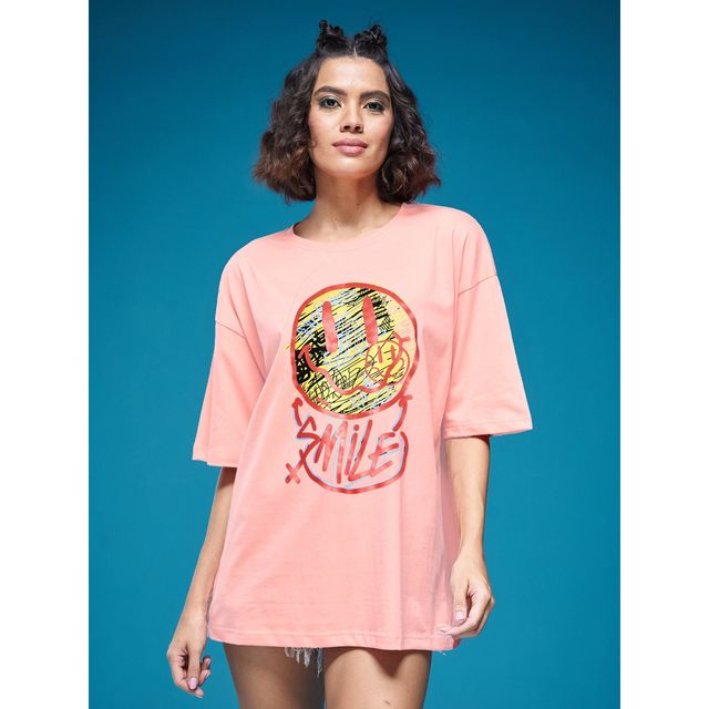 Smartees Women's Printed T-shirt | Green - L