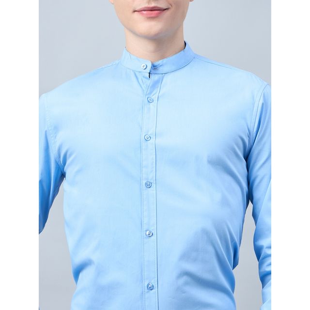 Style Quotient Men Cotton Solid Formal Shirt | S | SS24SQPRUDENT - Sky Blue