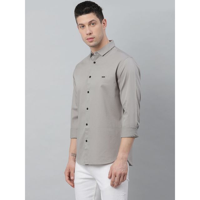 Dennis Lingo Men's Cotton Casual Shirt | C610| Grey - L