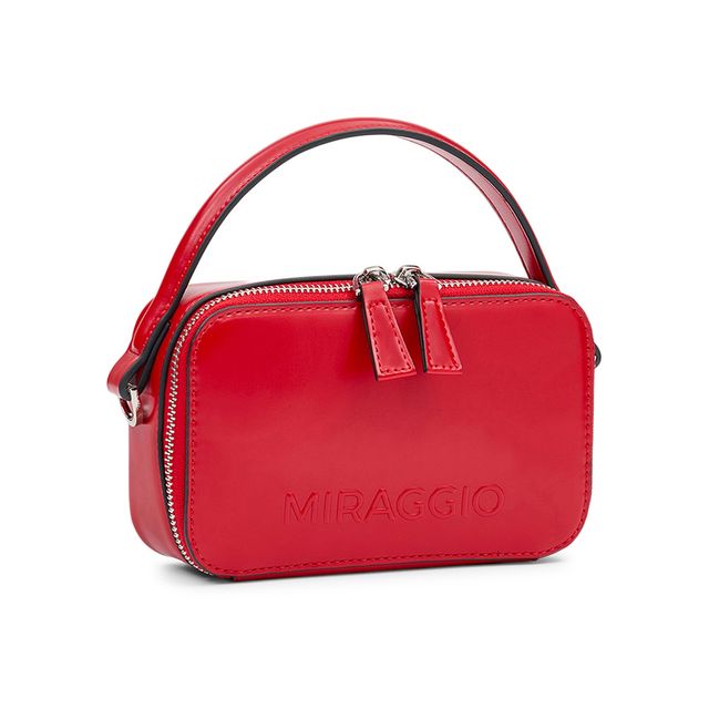 Miraggio Women's Solid PU 2.6 L Crossbody Bag | Red