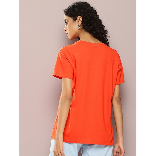 Dillinger Women's Short Sleeve Boxy Regular Printed T-shirt | WMNCR645ORG | Orange - S