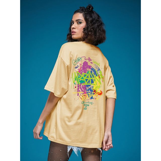 Smartees Women's Printed T-shirt | Beige - M