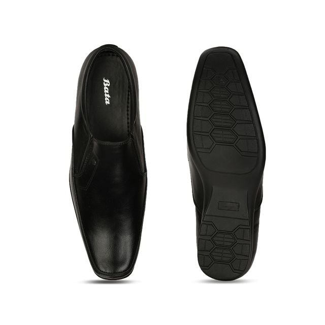 Bata Black Slip On Formal Shoes For Men | 10 UK