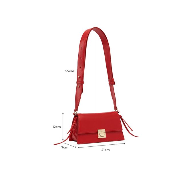Miraggio Women's Solid PU Leather 2.6 L Crossbody Bag | Red