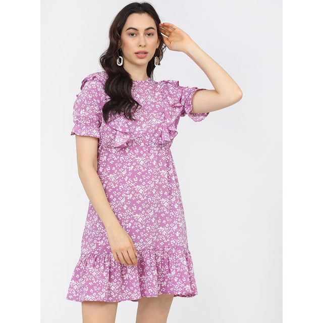Tokyo Talkies Women's Floral Dress | Mauve - S