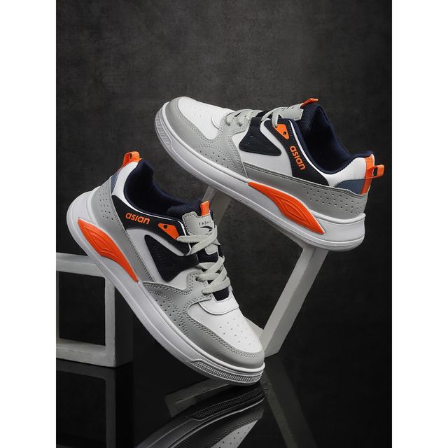 Asian Men s Moscow-01 White Navy Orange Sneakers - Buy at ₹760