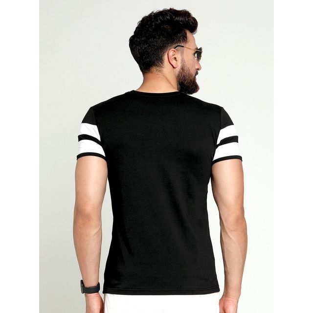 Smartees Men's Printed T-shirt | Style No 9 | Black - XL