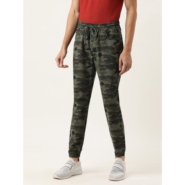 Bene Kleed Ivoc Men Olive Slim Fit Camouflage Printed Casual Jogger 28 IOMCT27SC19L38-1011G