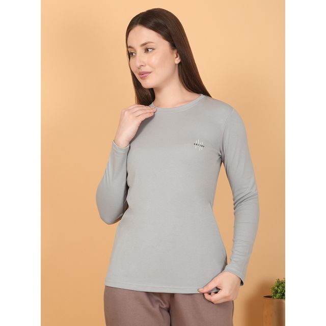Sweet Dreams Women Solid T-shirt | Silver Jet - 3XL