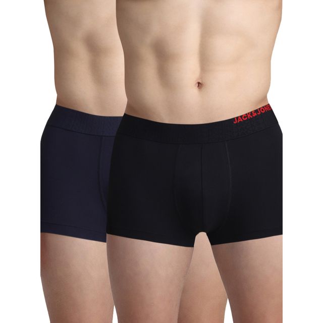 JACK & JONES Men's Grant Trunk | Pack of 2 | Black - XL