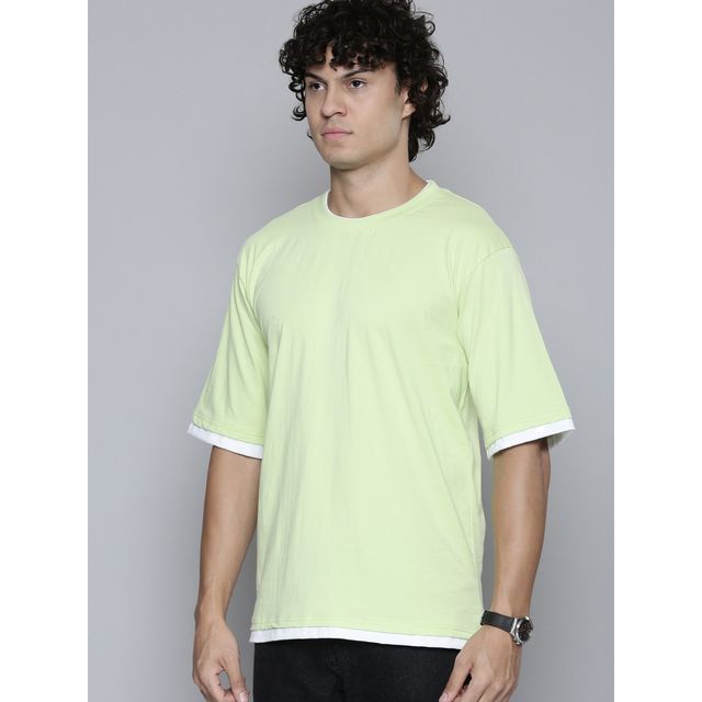 Smartees Men's Printed T-shirt | Neon Green - XL