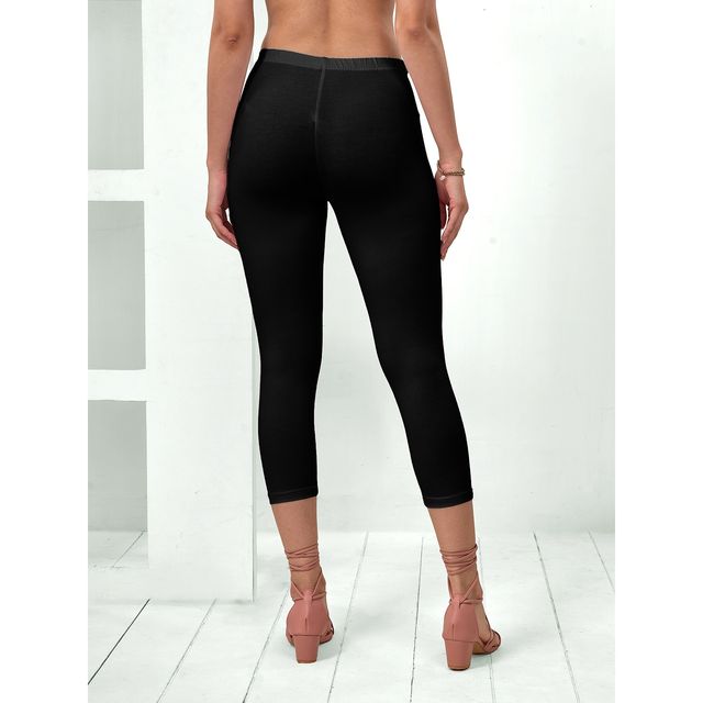 Lyra Women's Capri | Black - Free Size