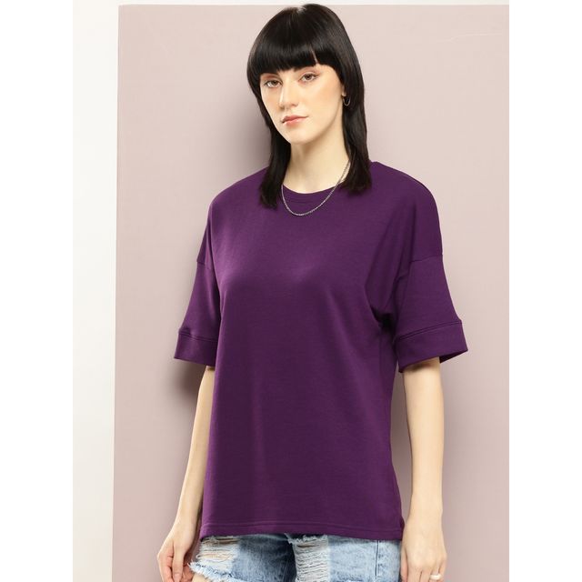 Dillinger Women's Drop Shoulder Oversized T-shirt | WMNCR638GRL | Lavender - XL