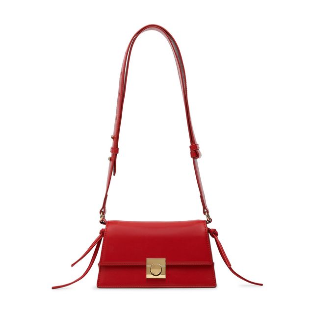 Miraggio Women's Solid PU Leather 2.6 L Crossbody Bag | Red