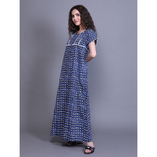 evolove Women's Nighty Blue LNGCO3299BL-M