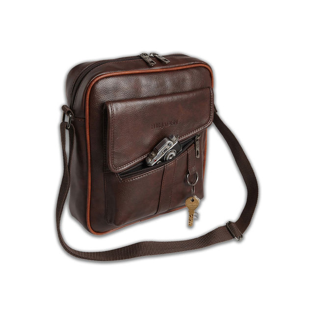 Fur Jaden Unisex Solid Vegan Leather Crossbody Bag - Buy at ₹548