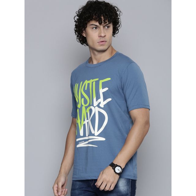 Smartees Men's Printed T-shirt | Blue - L