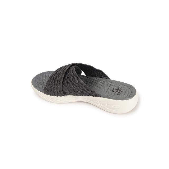 Carlton London Dark Gray Comfortable Women's Flip Flops | UK 8