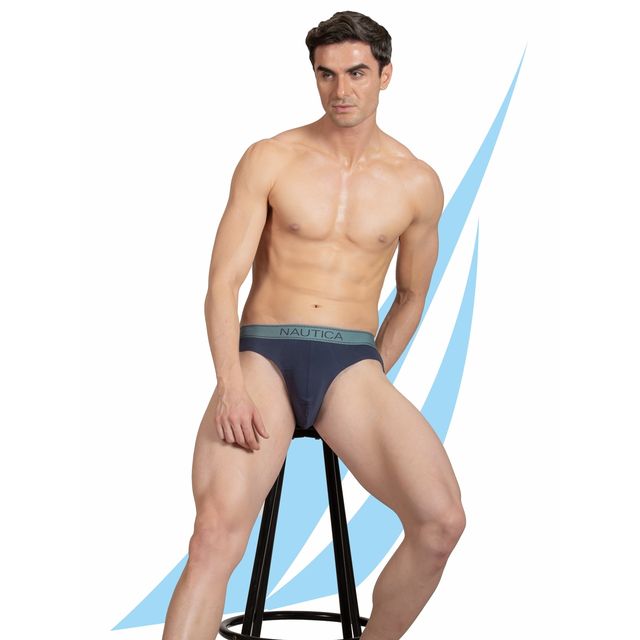 Nautica Men's - 1PP-RBF02 Rib Brief-05-S PBLU | Blue - M