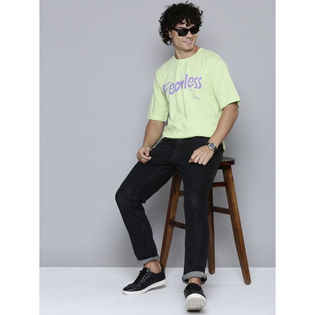 Smartees Men's Printed T-shirt | Neon Green - XL