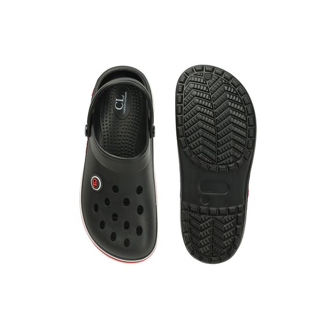 Carlton London Black Comfortable Men Clogs Shoes | UK 10