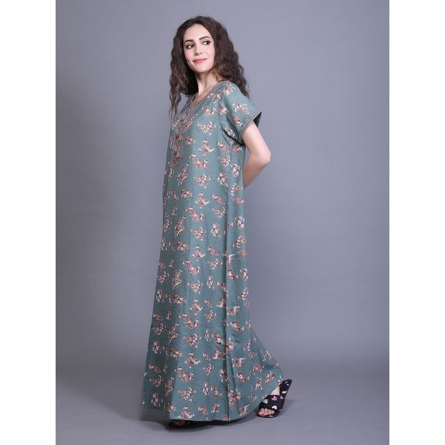 evolove Women's Nighty Green LNGAP3294GR-XL