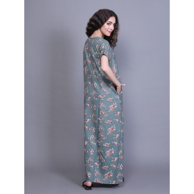 evolove Women's Nighty Green LNGAP3294GR-XL