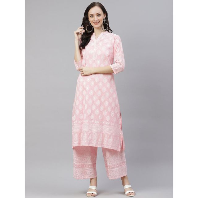 Divena Women s Black Ethnic Buti Print Cotton Kurta | DK0654 | M