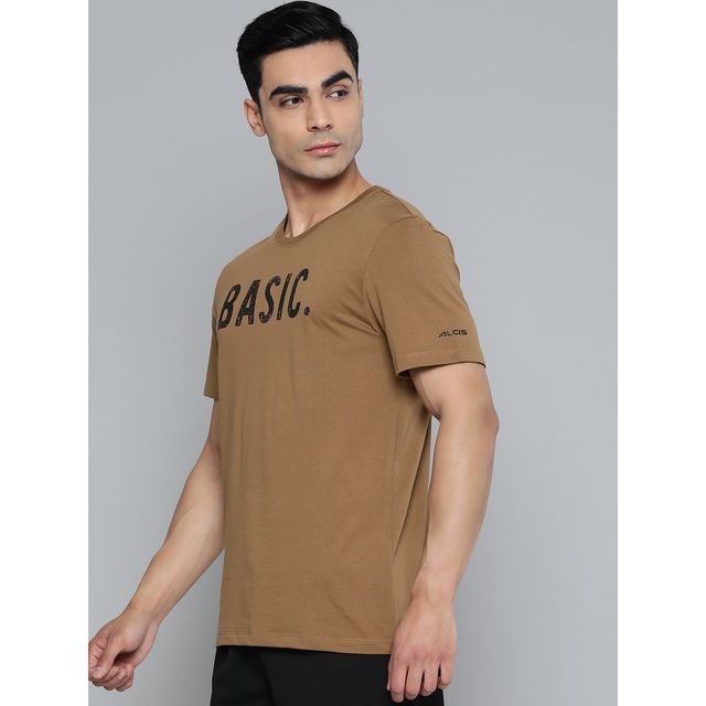 Alcis Men's Round Neck T-shirt | Brown - XXL