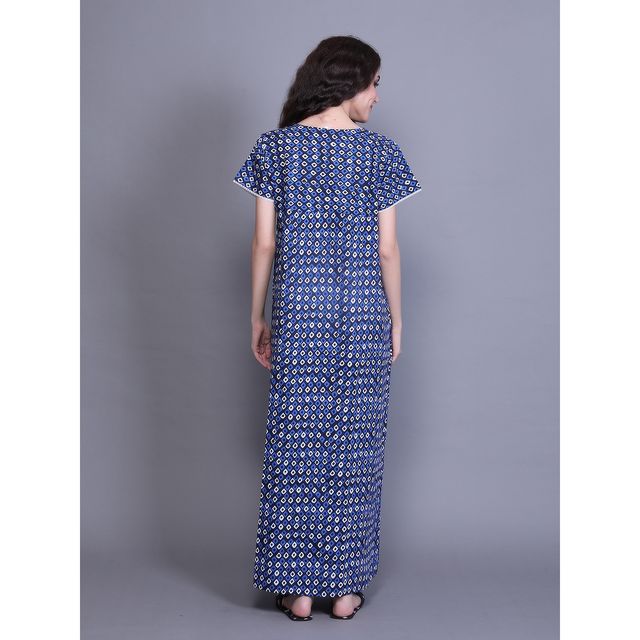 evolove Women's Nighty Blue LNGCO3299BL-2XL