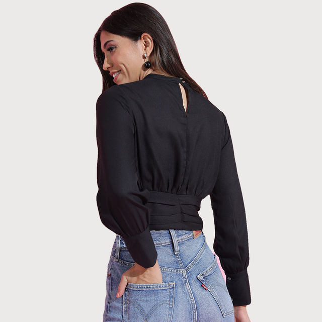 Buy Tokyo Talkies Women's Side Fixed Laceup Detailed High Neck