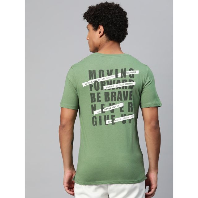 Alcis Men's Round Neck T-shirt | Green - L
