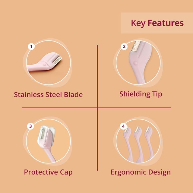 Carmesi Eyebrow Razor | For Salon-Like Eyebrows | Safe And Hygienic | Pack of 3